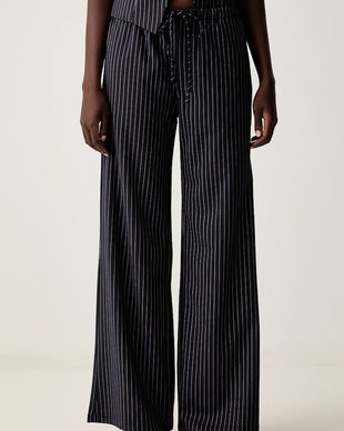 Guess Jeans pantaloni wide leg pentru femei