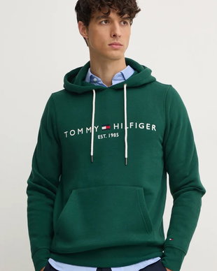 Tommy Hilfiger hanorac cu glugă bărbătesc cu bumbac