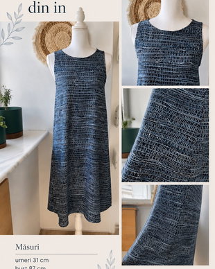 Rochie Vara Albastru cu Alb (măsura S, unicat)