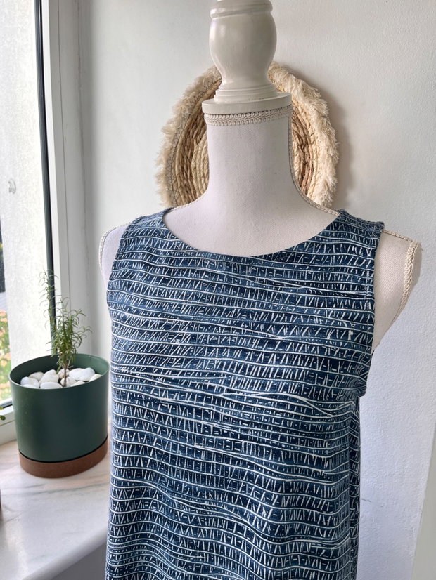 Rochie Vara Albastru cu Alb (măsura S, unicat)