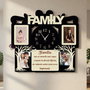 Ceas de perete,4 poze,Family,negru/natur