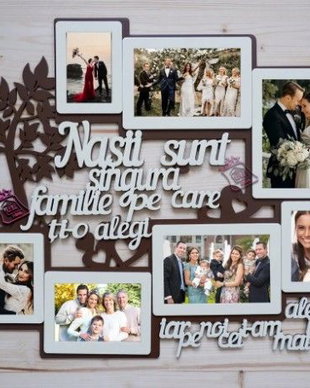 Tablou foto cu 7 poze,Pentru Nasii de nunta sau botez