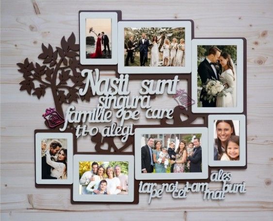 Tablou foto cu 7 poze,Pentru Nasii de nunta sau botez
