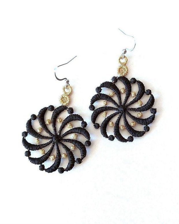 Cercei Model Floral Spirala