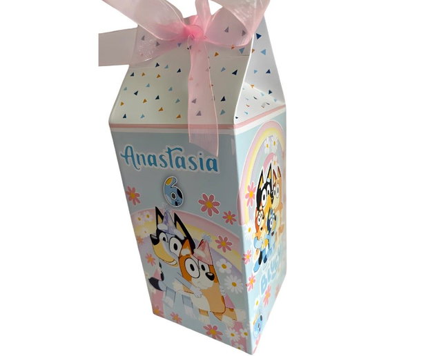 Cutii din carton personalizate Bluey  cu nume și vârstă