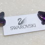(2 bucati) Swarovski Elements Cabochon fluture BURGUNDY 12x10mm