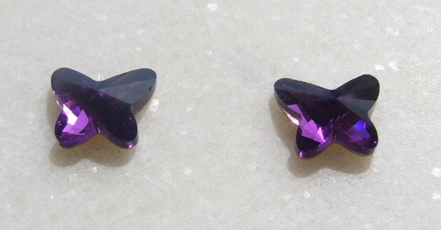 (2 bucati) Swarovski Elements Cabochon fluture BURGUNDY 12x10mm