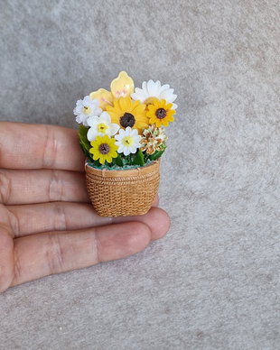 Mini buchet de floare soarelui