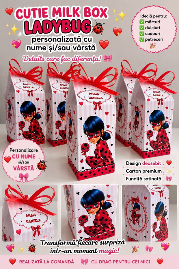 Cutii Ladybug personalizate