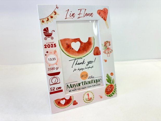 Set turta fetita 1 anisor - Watermelon - Tavita si accesorii