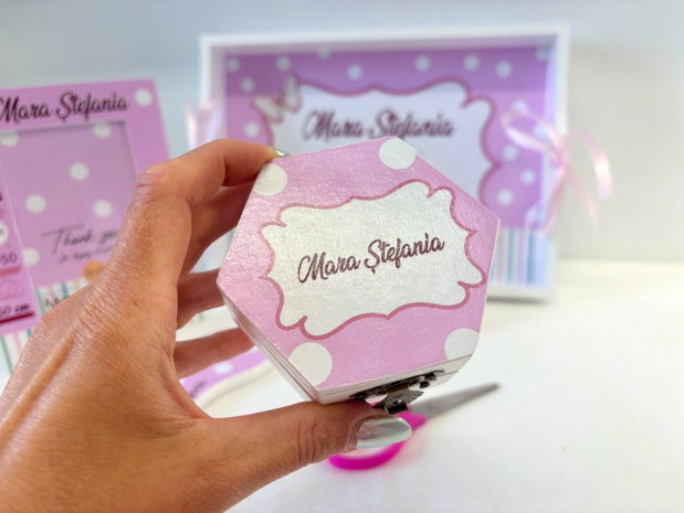 Set aniversar personalizat 1 anisor - Buline - Tavita mot si accesorii