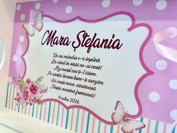 Set aniversar personalizat 1 anisor - Buline - Tavita mot si accesorii