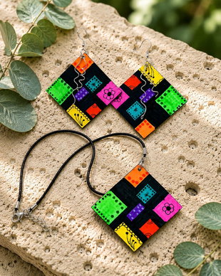 Set bijuterii pictat manual 02252