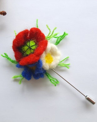 Brosa tip ac BUCHET 3 FLORI