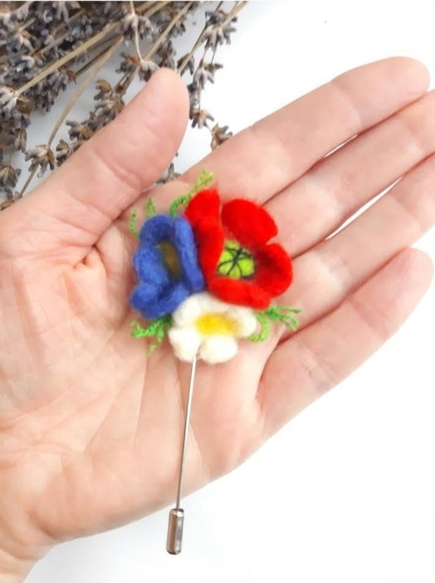 Brosa tip ac BUCHET 3 FLORI