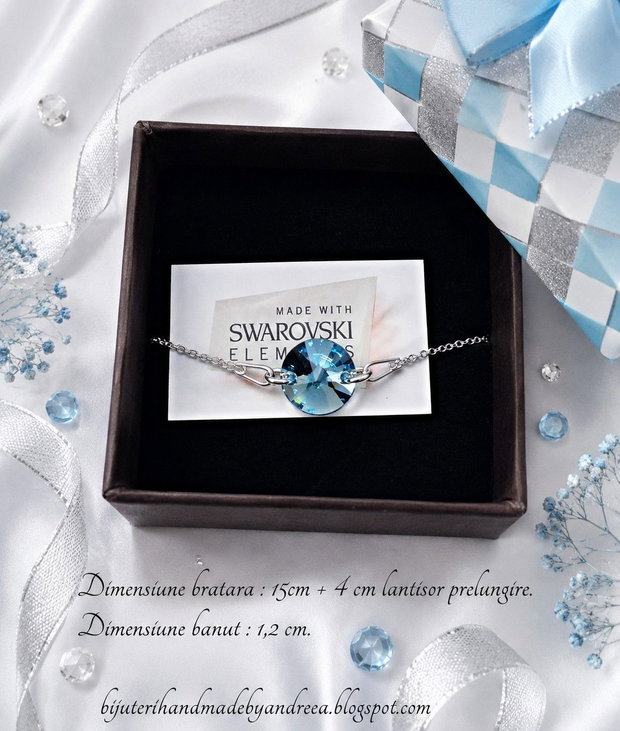 Bratara argint si piatra Swarovski