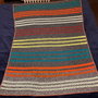 Pătură Croșetată Manual din Lână  Stil Vintage/Granny Stripe 120x150 cm