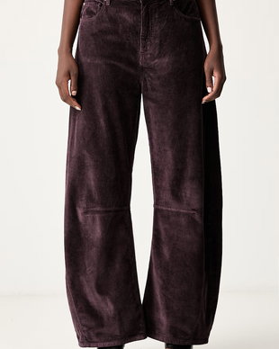Pinko pantaloni pentru femei din catifea reiată