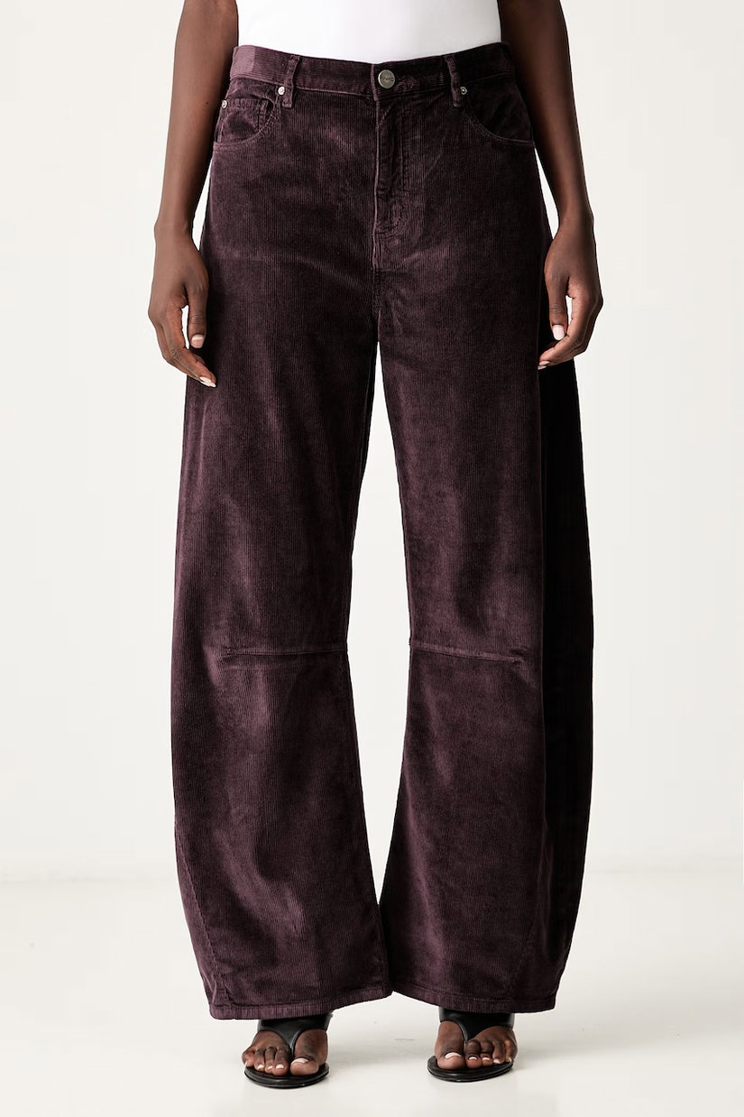 Pinko pantaloni pentru femei din catifea reiată