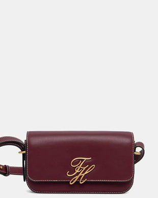 Tommy Hilfiger geantă poștaș pentru femei din piele
