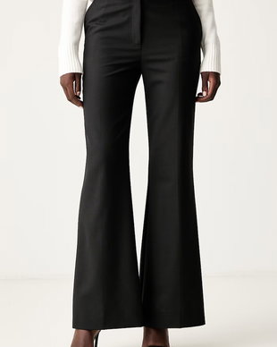 Pinko pantaloni wide leg pentru femei cu lână