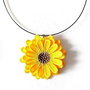 Colier Floare 3D Galbena