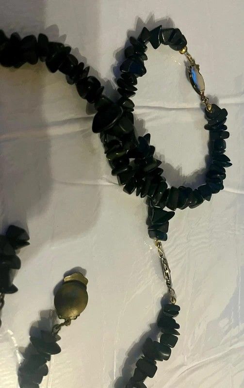 Colier 50 cm cu brățară 19 cm și cercei Turmalină