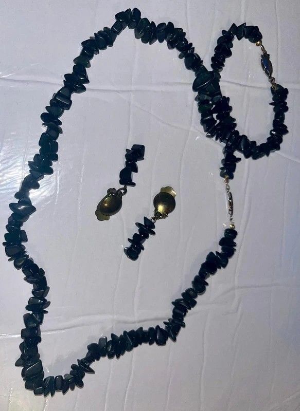 Colier 50 cm cu brățară 19 cm și cercei Turmalină