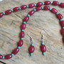 Colier colorat si cercei - agate