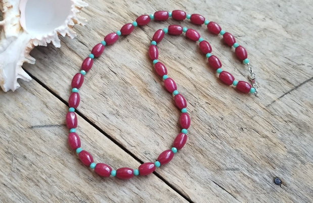 Colier colorat si cercei - agate