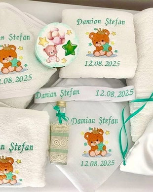 Set trusou pentru Botez cu ursulet