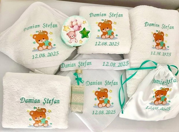 Set trusou pentru Botez cu ursulet