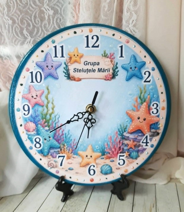Ceas personalizat - tema Stelutele marii