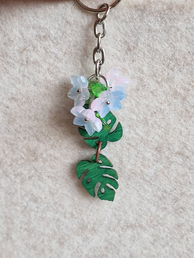 Breloc floral sticlă