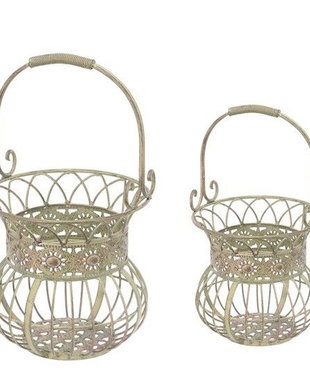 Set doua cosuri din fier forjat antik white