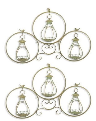 Set doua fantani pasarele din fier forjat antik green