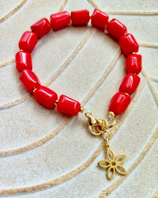Bratara coral rosu