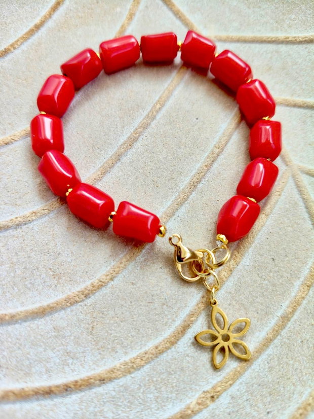 Bratara coral rosu