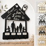 Cuier/Suport Chei cu silueta de familie