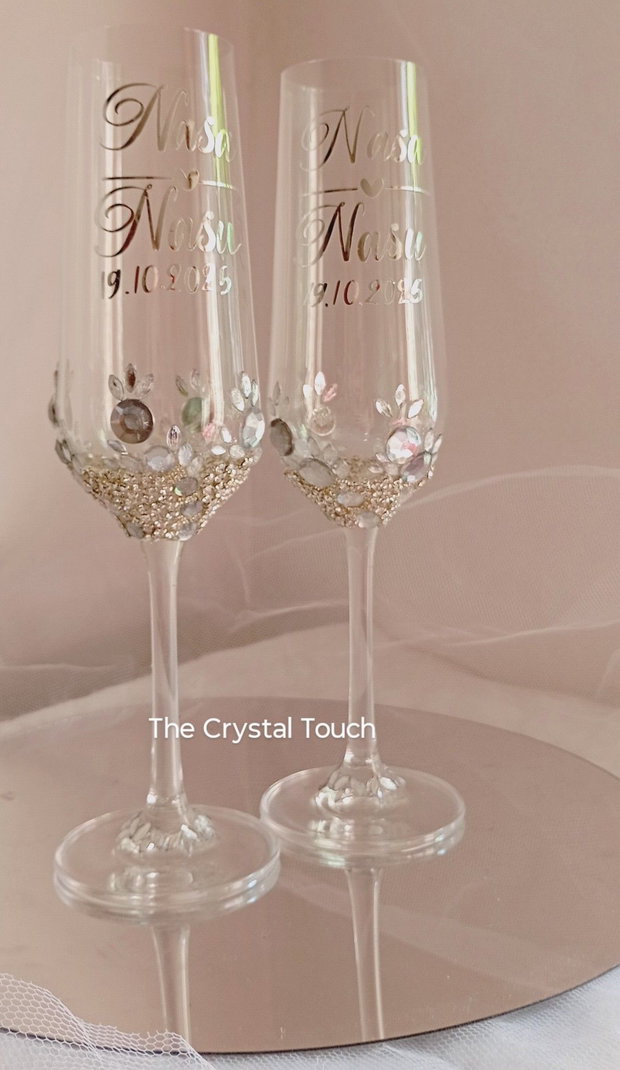 Pahare personalizate Model Luxury cu cristale
