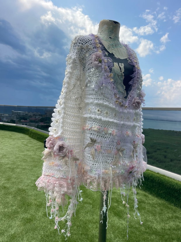 Cardigan/tunica crosetat Gradina de Lumina