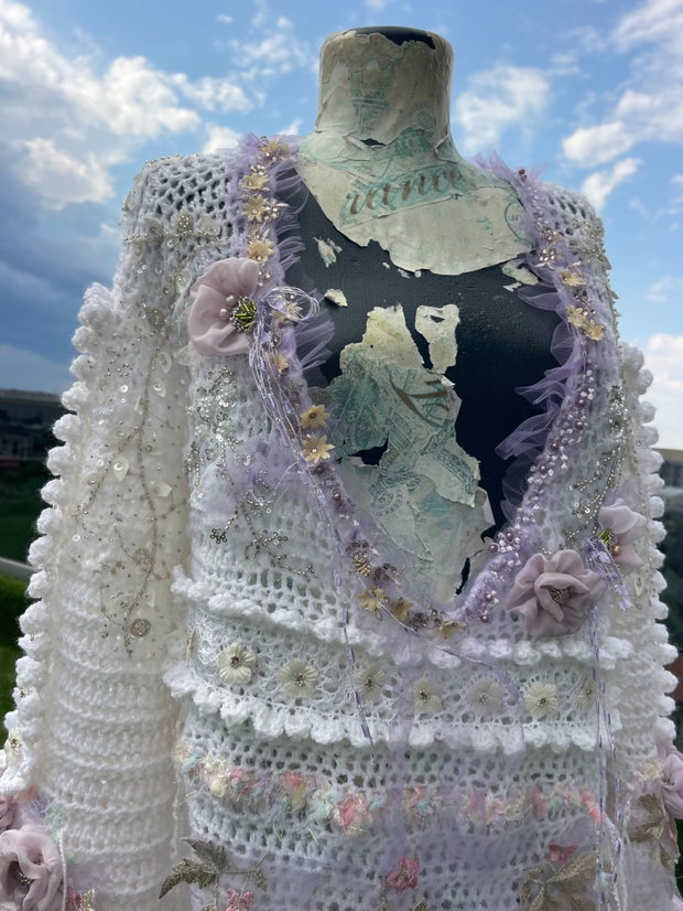 Cardigan/tunica crosetat Gradina de Lumina