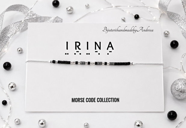 Bratara mesaj cod Morse IRINA