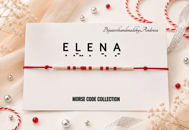 Bratara mesaj cod Morse ELENA