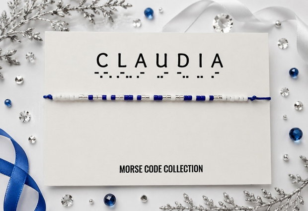 Bratara mesaj cod Morse CLAUDIA