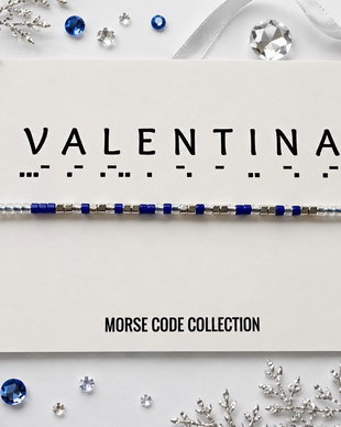Bratara reglabila cod Morse VALENTINA