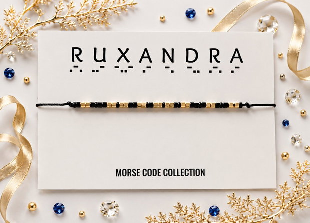 Bratara reglabila cod Morse RUXANDRA