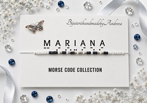 Bratara reglabila cod Morse MARIANA