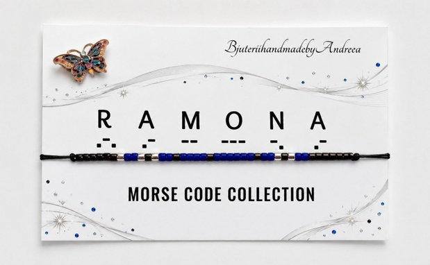 Bratara reglabila cod Morse RAMONA