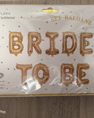 Baloane "Bride to be" Gold